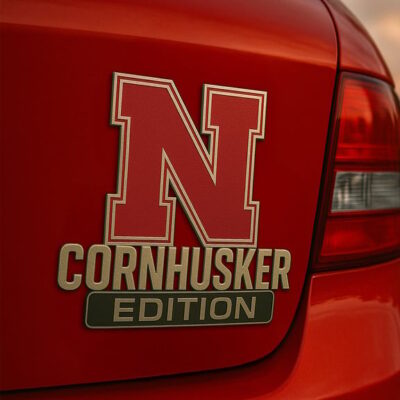 Nebraska Cornhuskers | Premium 3D Car Name Badge NCAA Hl