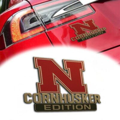 Alternative view of Nebraska Cornhuskers | Premium 3D Car Name Badge NCAA Hl