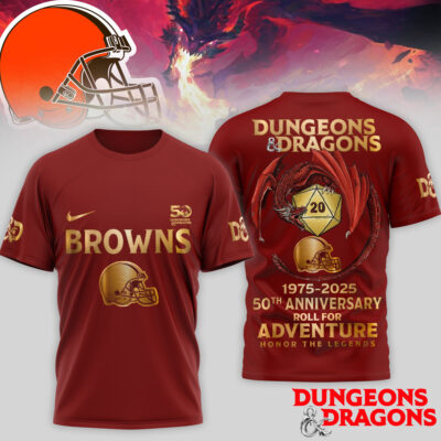 Cleveland Browns | Premium NFL Dungeons And Dragons 50th Anniversary Shirt TD