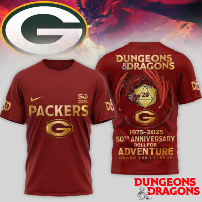 Green Bay Packers | Premium NFL Dungeons And Dragons 50th Anniversary Shirt TD