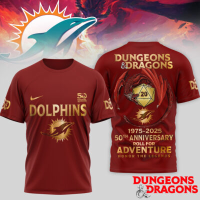 Miami Dolphins | Premium NFL Dungeons And Dragons 50th Anniversary Shirt TD