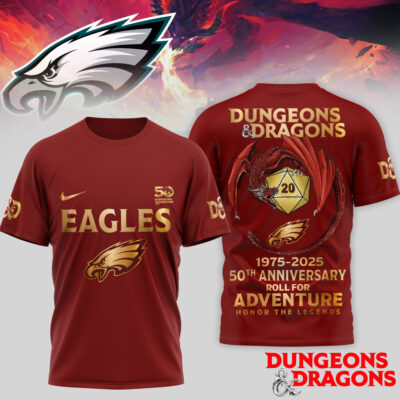 Philadelphia Eagles | Premium NFL Dungeons And Dragons 50th Anniversary Shirt TD
