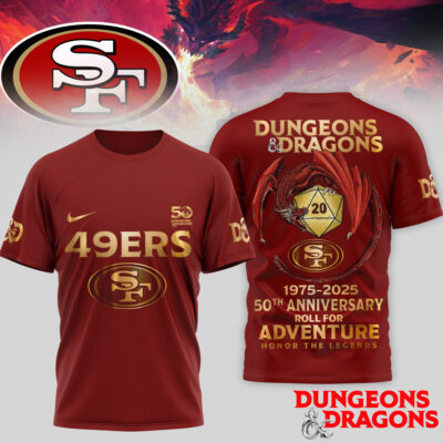 San Francisco 49ers | Premium NFL Dungeons And Dragons 50th Anniversary Shirt TD