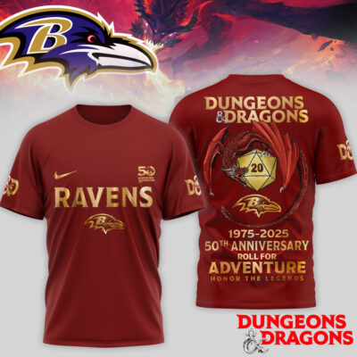 Baltimore Ravens | Premium NFL Dungeons And Dragons 50th Anniversary Shirt TD