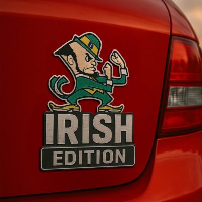 Notre Dame Fighting Irish | Premium 3D Car Name Badge NCAA Hl