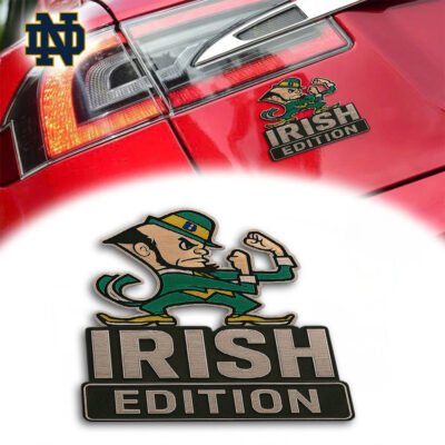 Alternative view of Notre Dame Fighting Irish | Premium 3D Car Name Badge NCAA Hl