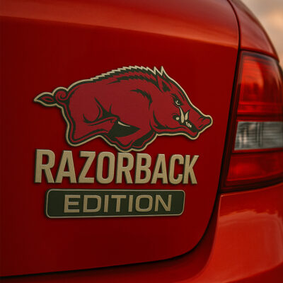 Arkansas Razorbacks | Premium 3D Car Name Badge NCAA Hl