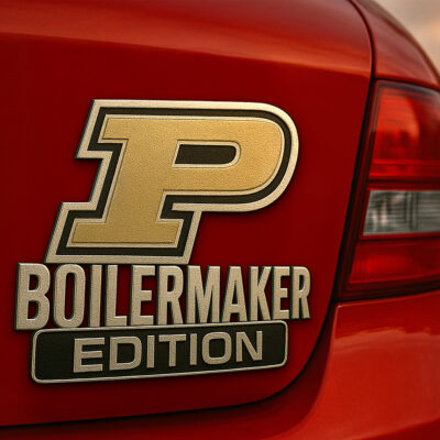 Purdue Boilermakers | Premium 3D Car Name Badge NCAA Hl