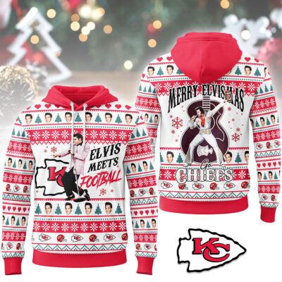 Kansas City Chiefs | Premium NFL Elvis Presley Christmas Hoodie NY