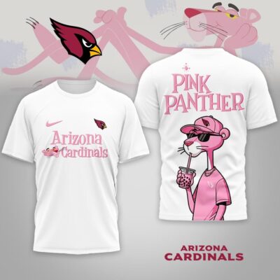 Alternative view of Arizona Cardinals | Premium NFL Pink Panther 3D Shirt