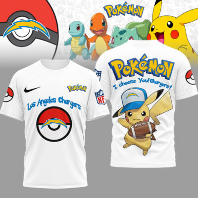 Los Angeles Chargers | Premium NFL I Choose You Pikachu 3D Shirt