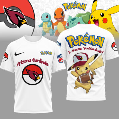 Arizona Cardinals | Premium NFL I Choose You Pikachu 3D Shirt