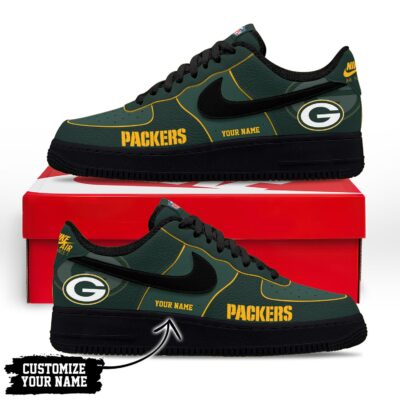 Alternative view of Green Bay Packers | Premium NFL Custom AF1 Shoes NY