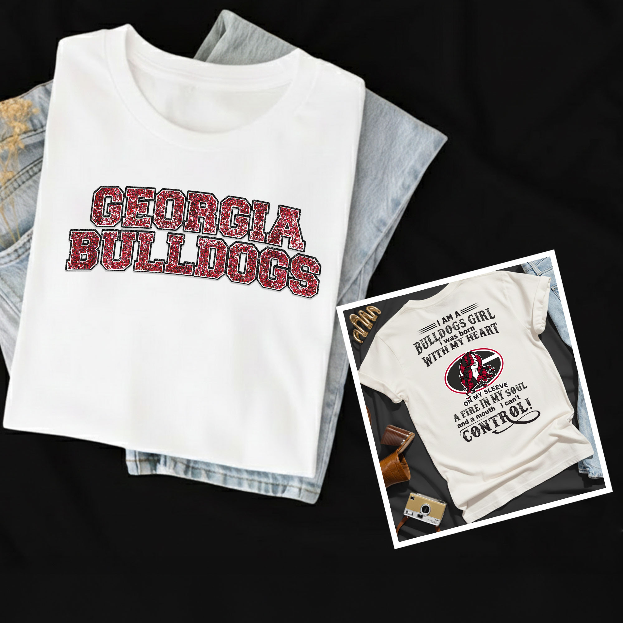 Georgia Bulldogs | Premium NCAA Girl Fan 3D Shirt - Image 2