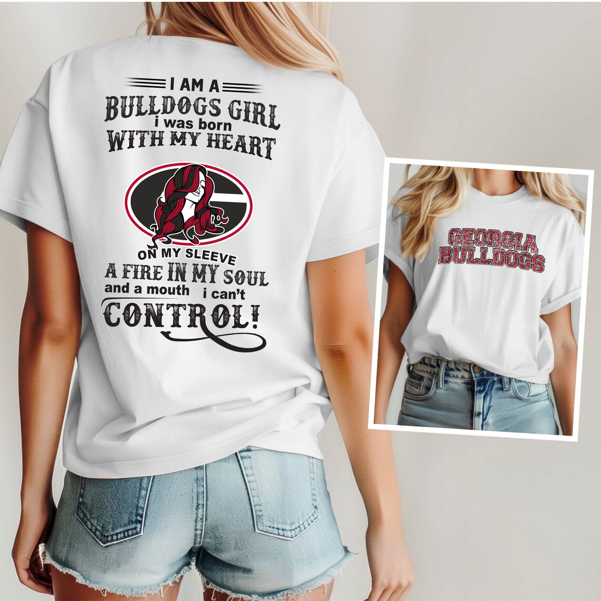 Georgia Bulldogs | Premium NCAA Girl Fan 3D Shirt