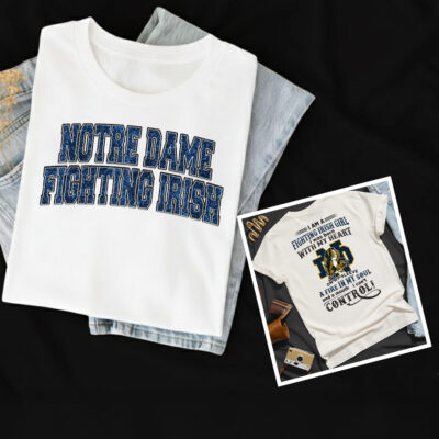 Alternative view of Notre Dame Fighting Irish | Premium NCAA Girl Fan 3D Shirt