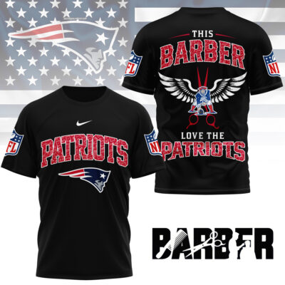 Alternative view of New England Patriots | Premium NFL Barber Fan 3D Shirt NY