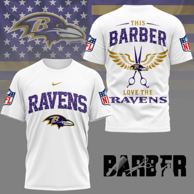 Baltimore Ravens | Premium NFL Barber Fan 3D Shirt NY