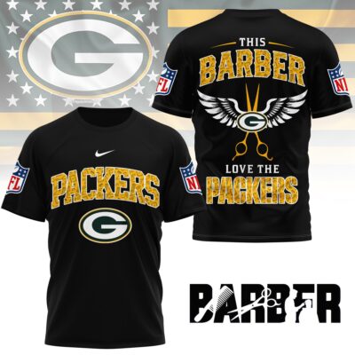 Alternative view of Green Bay Packers | Premium NFL Barber Fan 3D Shirt NY