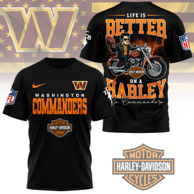 Washington Commanders | Premium NFL Elvis Presley Harley Davidson 3D Shirt NY