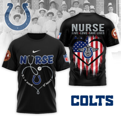 Alternative view of Indianapolis Colts | Premium NFL Army Nurse Corps 125th Anniversary 3D Shirt