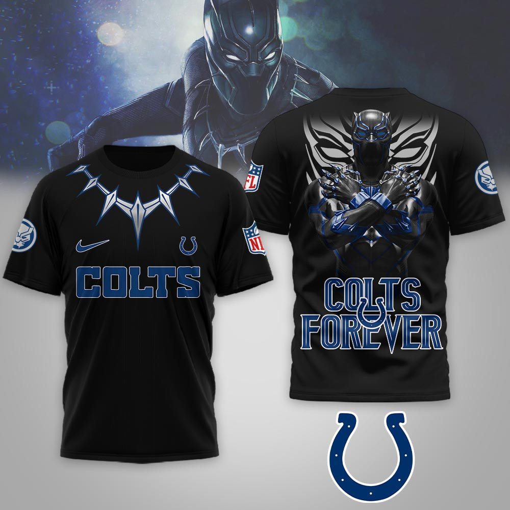 Indianapolis Colts | Premium NFL Black Panther 3D Shirt - Image 2