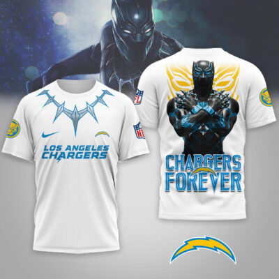 Los Angeles Chargers | Premium NFL Black Panther 3D Shirt