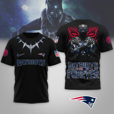 Alternative view of New England Patriots | Premium NFL Black Panther 3D Shirt