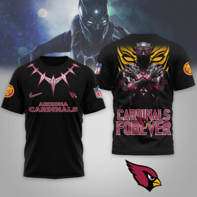 Alternative view of Arizona Cardinals | Premium NFL Black Panther 3D Shirt