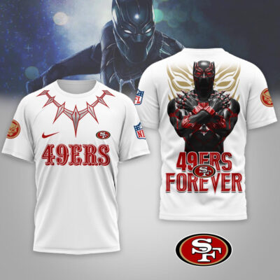 San Francisco 49ers | Premium NFL Black Panther 3D Shirt