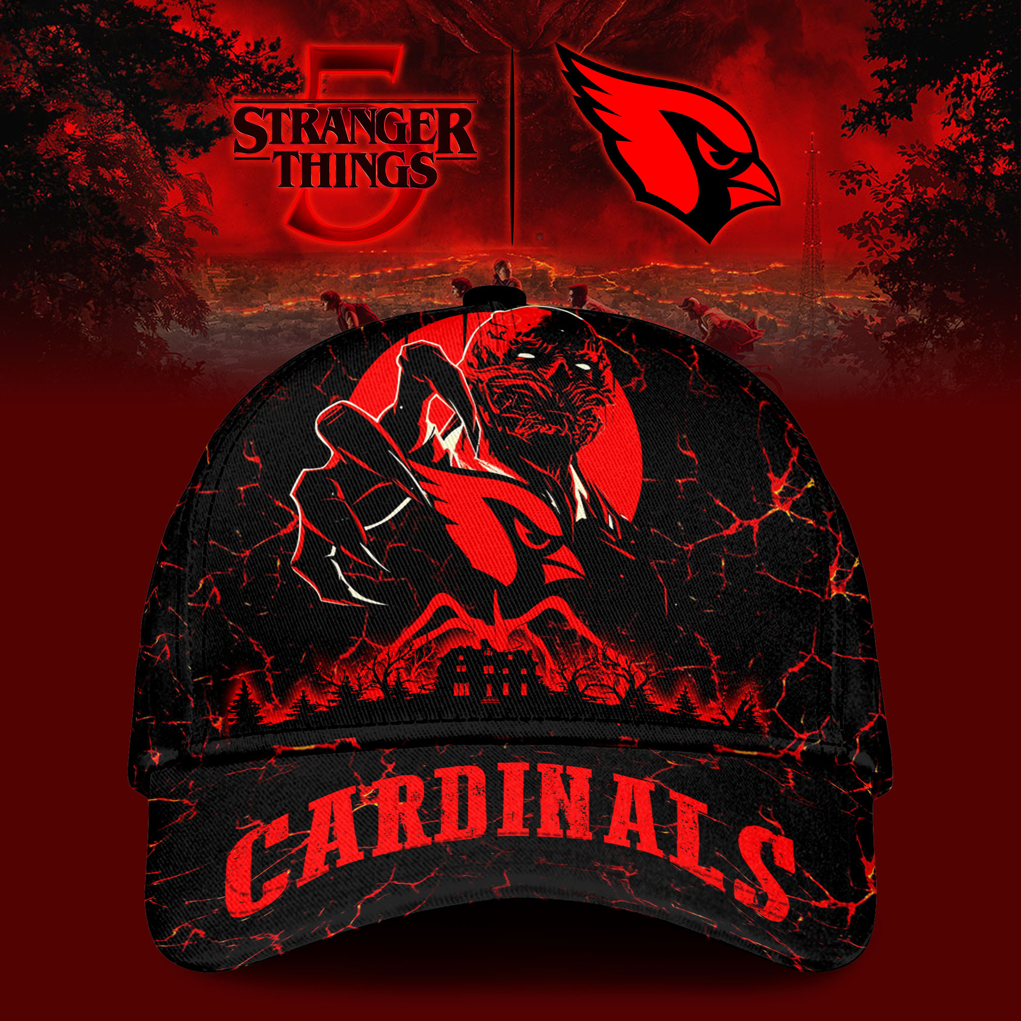Arizona Cardinals | Premium NFL Stranger Things Classic Cap