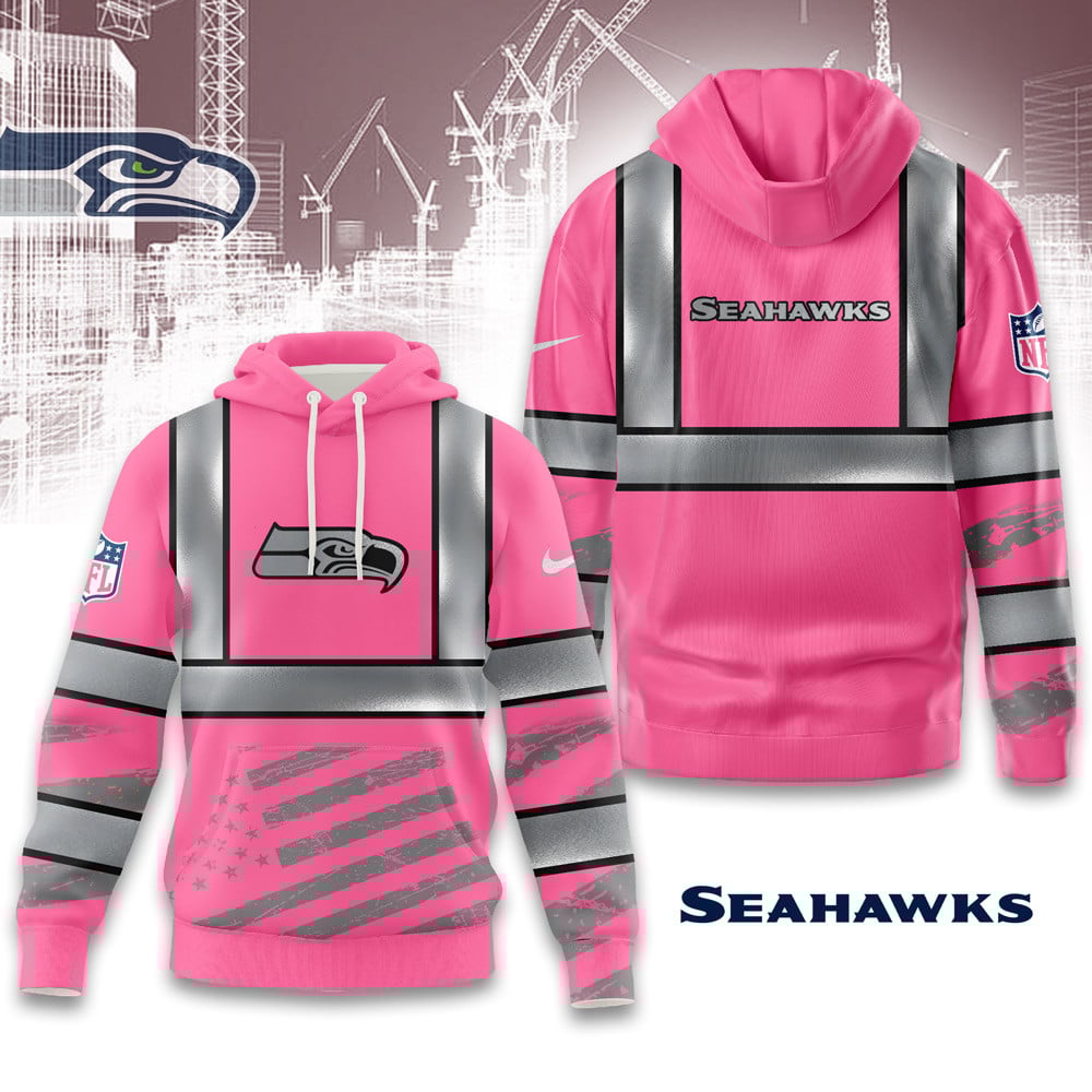 Seattle Seahawks | Premium NFL Pink High Visibility Hoodie