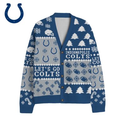 Alternative view of Indianapolis Colts | Premium NFL Cozy V-neck Knitted Fleece Cardigan NY