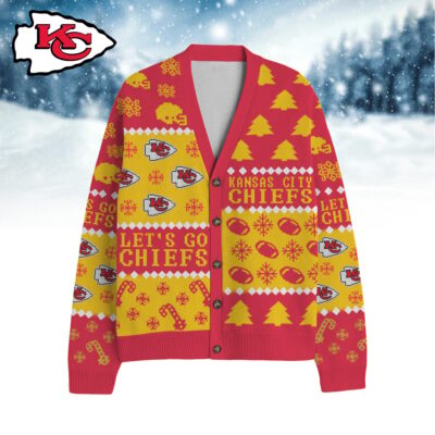 Kansas City Chiefs | Premium NFL Cozy V-neck Knitted Fleece Cardigan NY