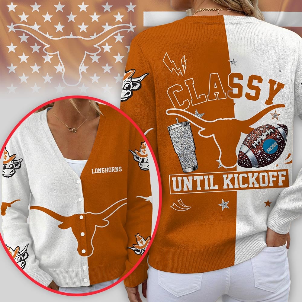 Texas Longhorns | Premium NCAA Game Day V-neck Cardigan