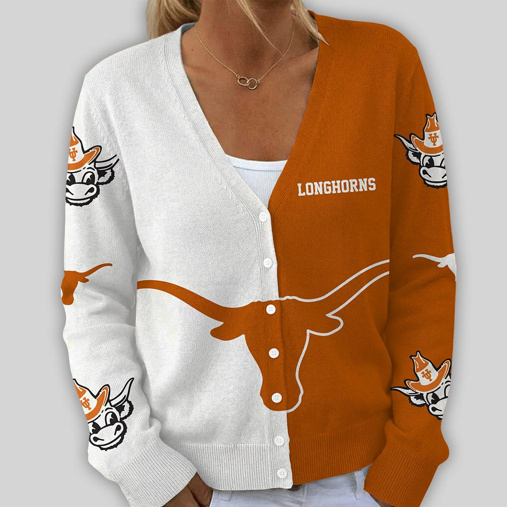 Texas Longhorns | Premium NCAA Game Day V-neck Cardigan - Image 3