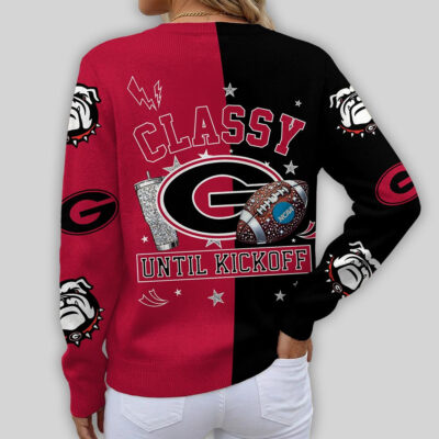 Alternative view of Georgia Bulldogs | Premium NCAA Game Day V-neck Cardigan