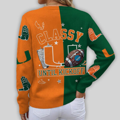 Alternative view of Miami Hurricanes | Premium NCAA Game Day V-neck Cardigan