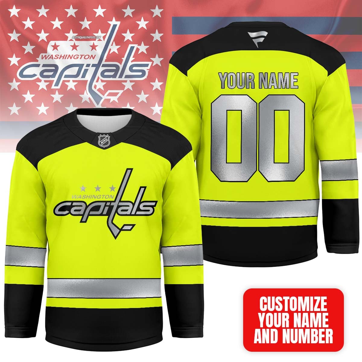 Washington Capitals | Premium NHL Hi-Vis Safety Hockey Jersey
