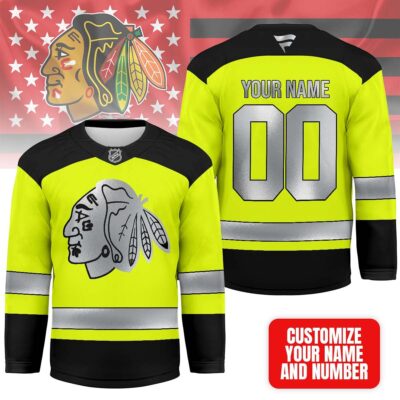 Chicago Blackhawks | Premium NHL Hi-Vis Safety Hockey Jersey