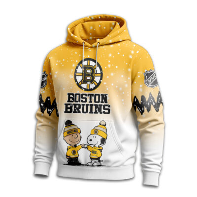Alternative view of Boston Bruins | Premium NHL Peanuts Hoodie