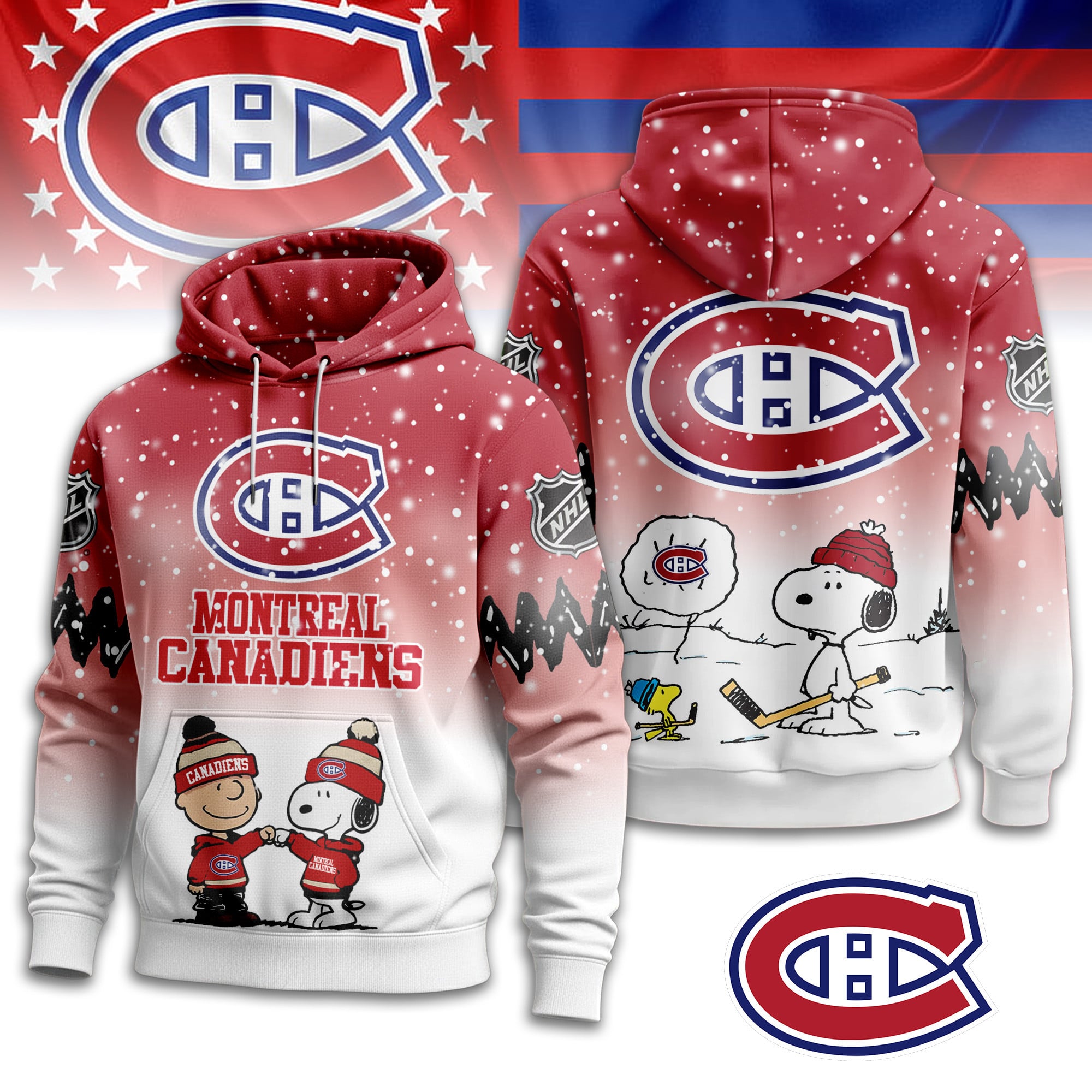 Montreal Canadiens | Premium NHL Peanuts Hoodie