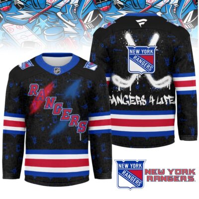 New York Rangers | Premium NHL Graffiti My Team 4 Life Hockey Jersey