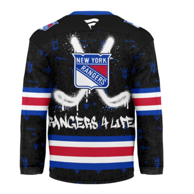 Alternative view of New York Rangers | Premium NHL Graffiti My Team 4 Life Hockey Jersey