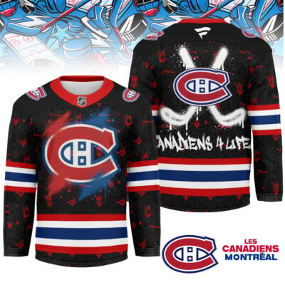 Montreal Canadiens | Premium NHL Graffiti My Team 4 Life Hockey Jersey