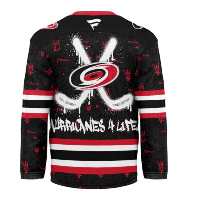 Alternative view of Carolina Hurricanes | Premium NHL Graffiti My Team 4 Life Hockey Jersey