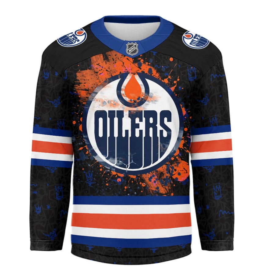 Edmonton Oilers | Premium NHL Graffiti My Team 4 Life Hockey Jersey - Image 2