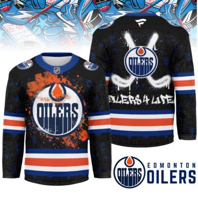 Edmonton Oilers | Premium NHL Graffiti My Team 4 Life Hockey Jersey