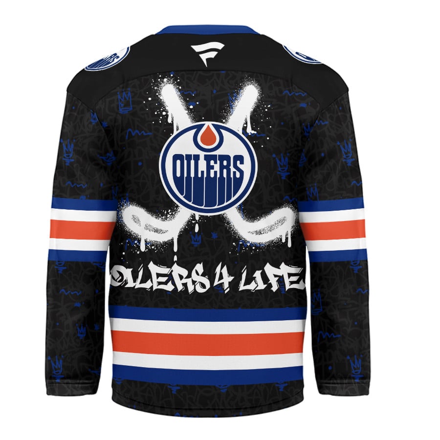 Edmonton Oilers | Premium NHL Graffiti My Team 4 Life Hockey Jersey - Image 3