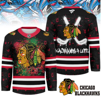 Chicago Blackhawks | Premium NHL Graffiti My Team 4 Life Hockey Jersey